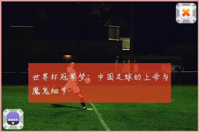 世界杯冠军梦:中国足球的上帝与魔鬼细节