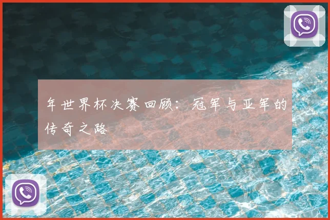 年世界杯决赛回顾：冠军与亚军的传奇之路